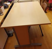 Schreibtisch in edlem Holz-Metall-Design 80 x 120cm