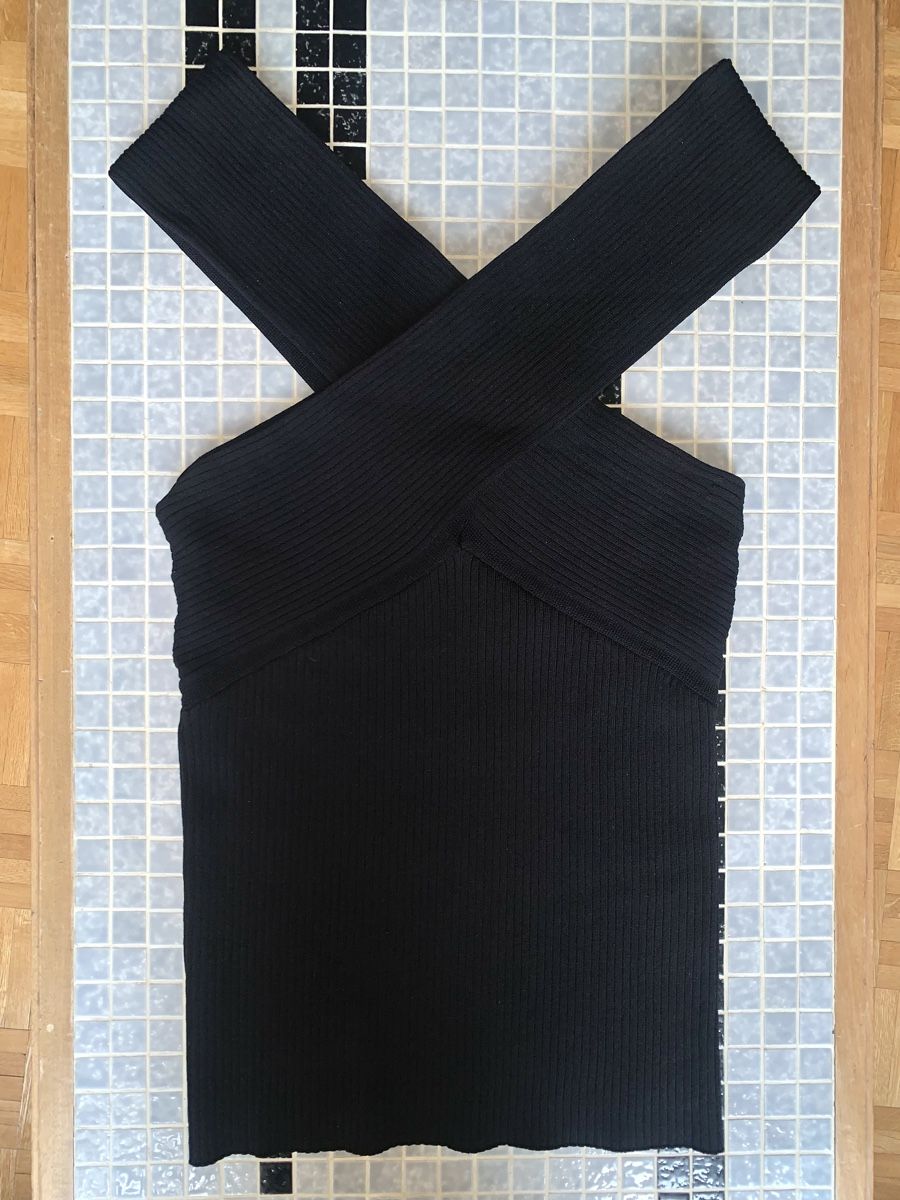 Maje Tops: Top MAJE noir X croisé - taille 1 – Gebraucht aus Lausanne von Xiaoxi 1