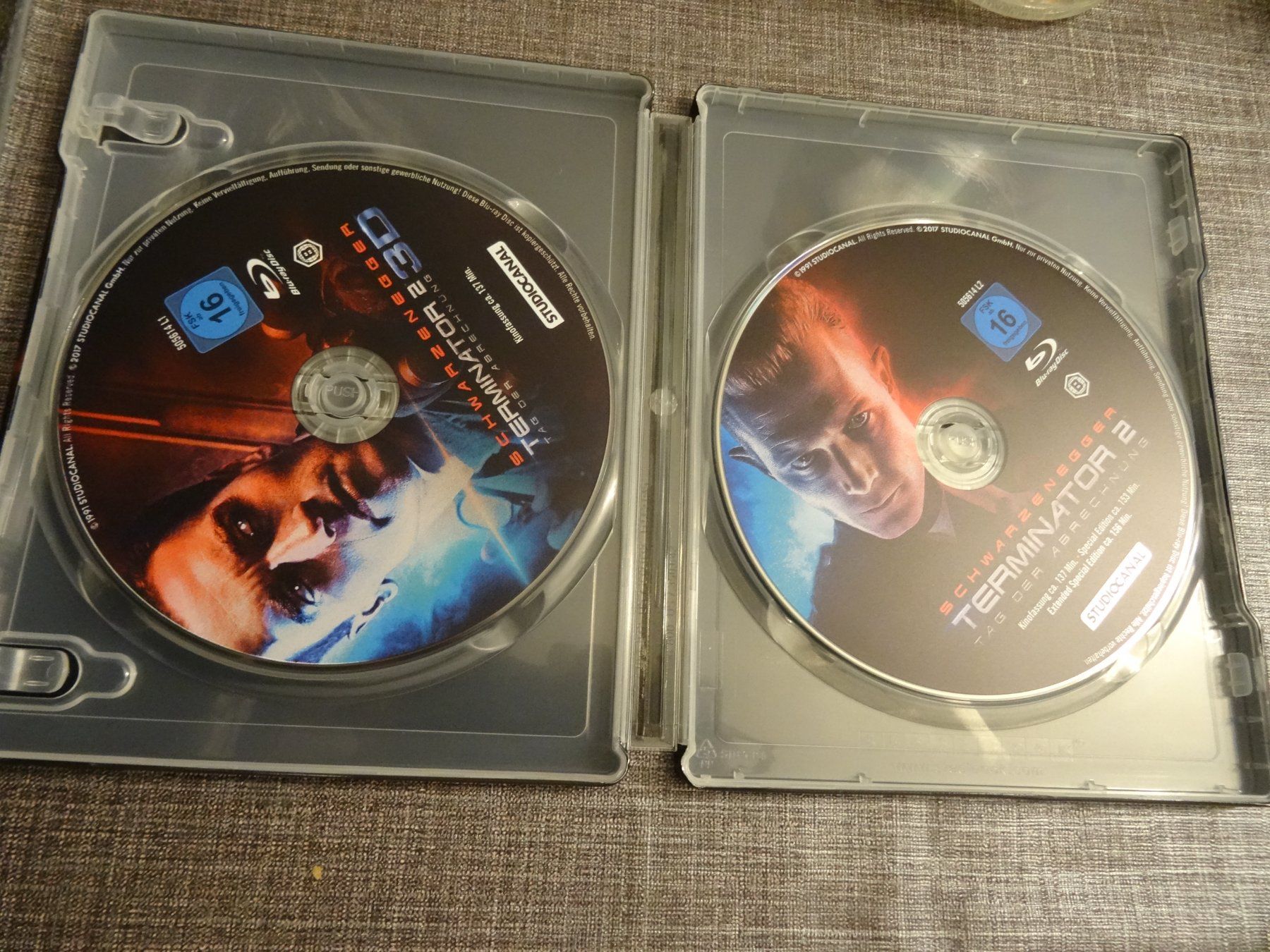 Alle DVDs: Terminator 2 3D Judgment Day Blu-ray Steelbook – Gebraucht aus Olten von Disc-Verkauf 2