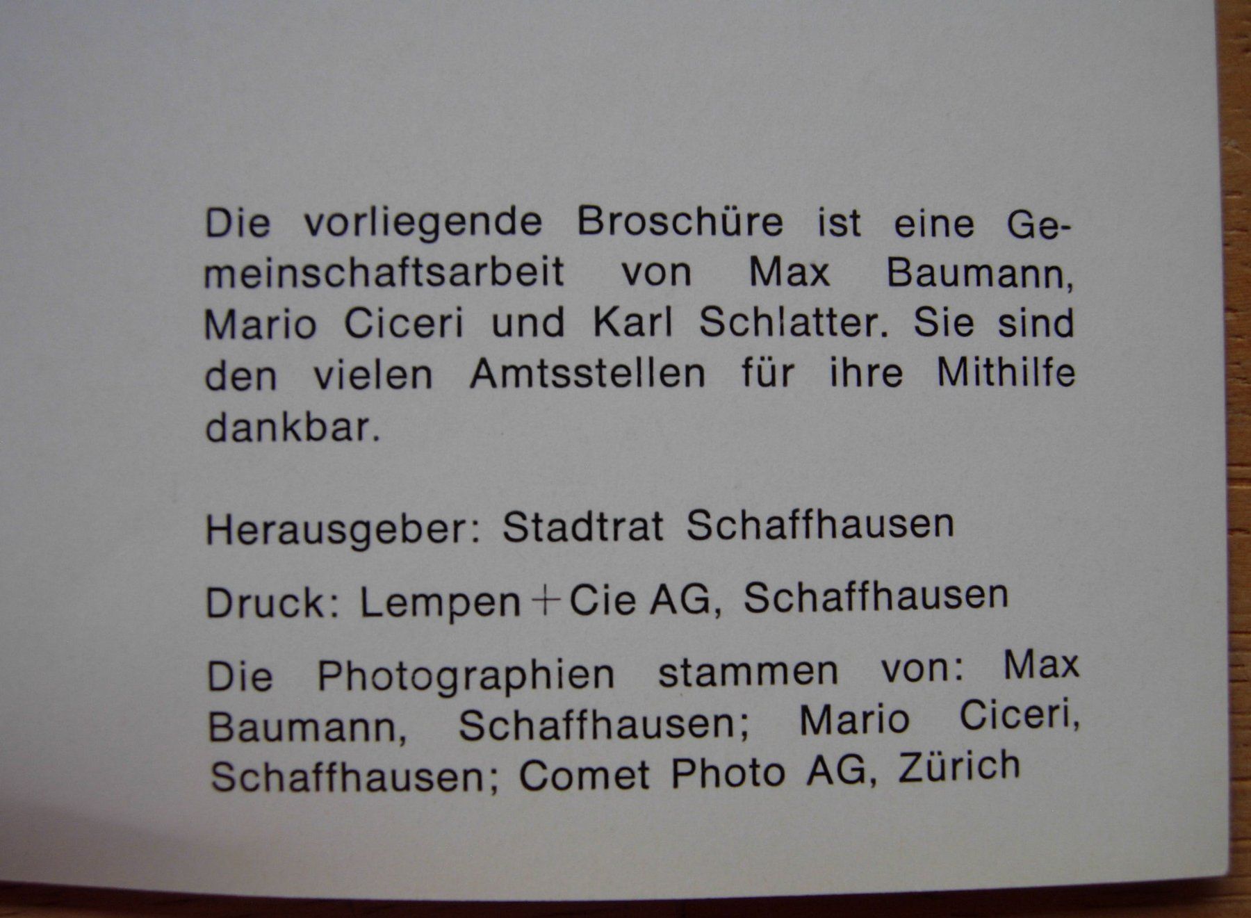 Documenti: Willkommen in Schaffhausen - Broschüre – Usato da Dübendorf venduto da rumpumpel 8