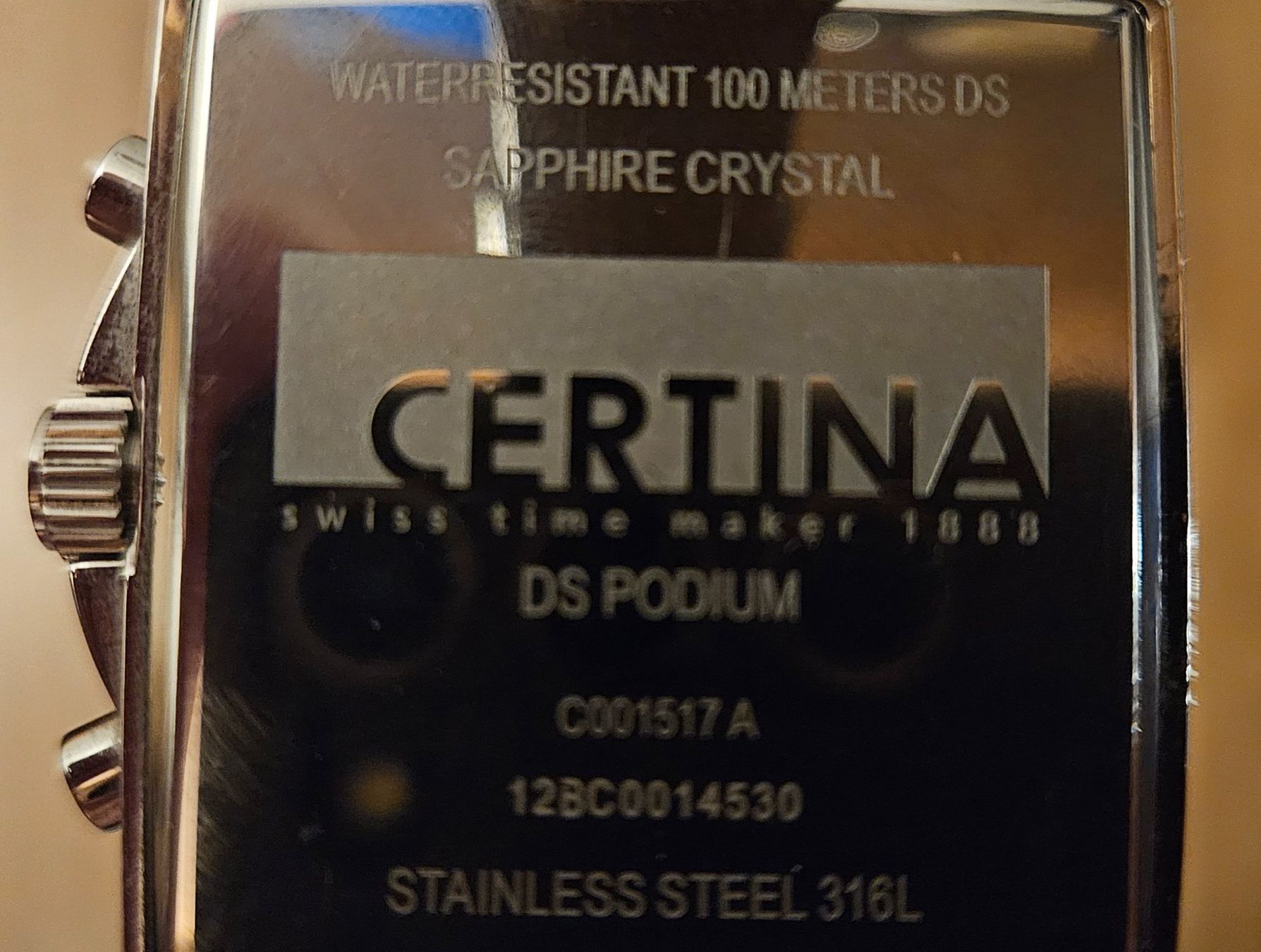 Certina Montres: Certina DS Podium Square Chrono – D'occasion à Giswil par 7395hans 4