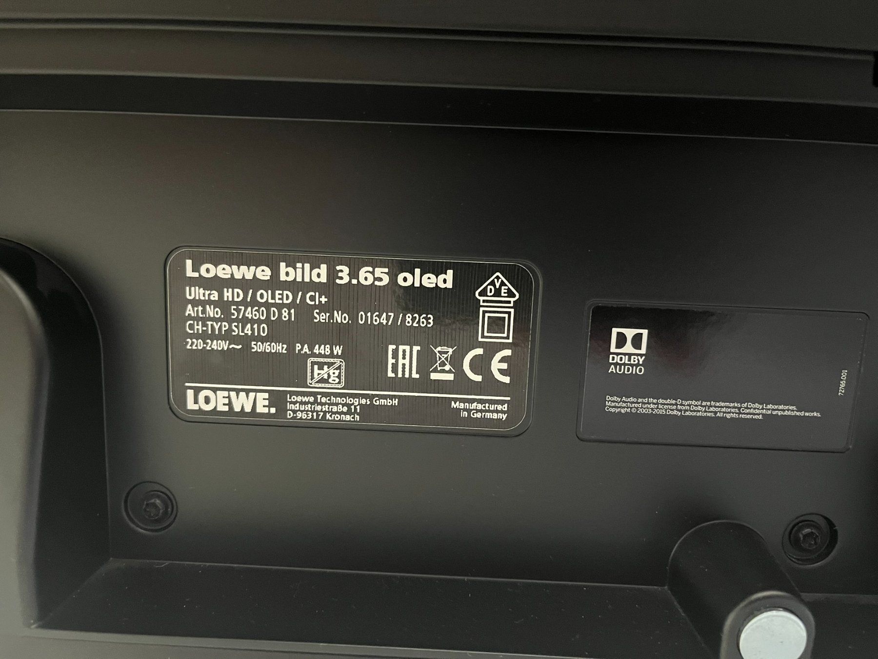 Loewe Fernseher: loewe bild 3.65 OLED – Defekt aus Hochdorf von av-electronics 4