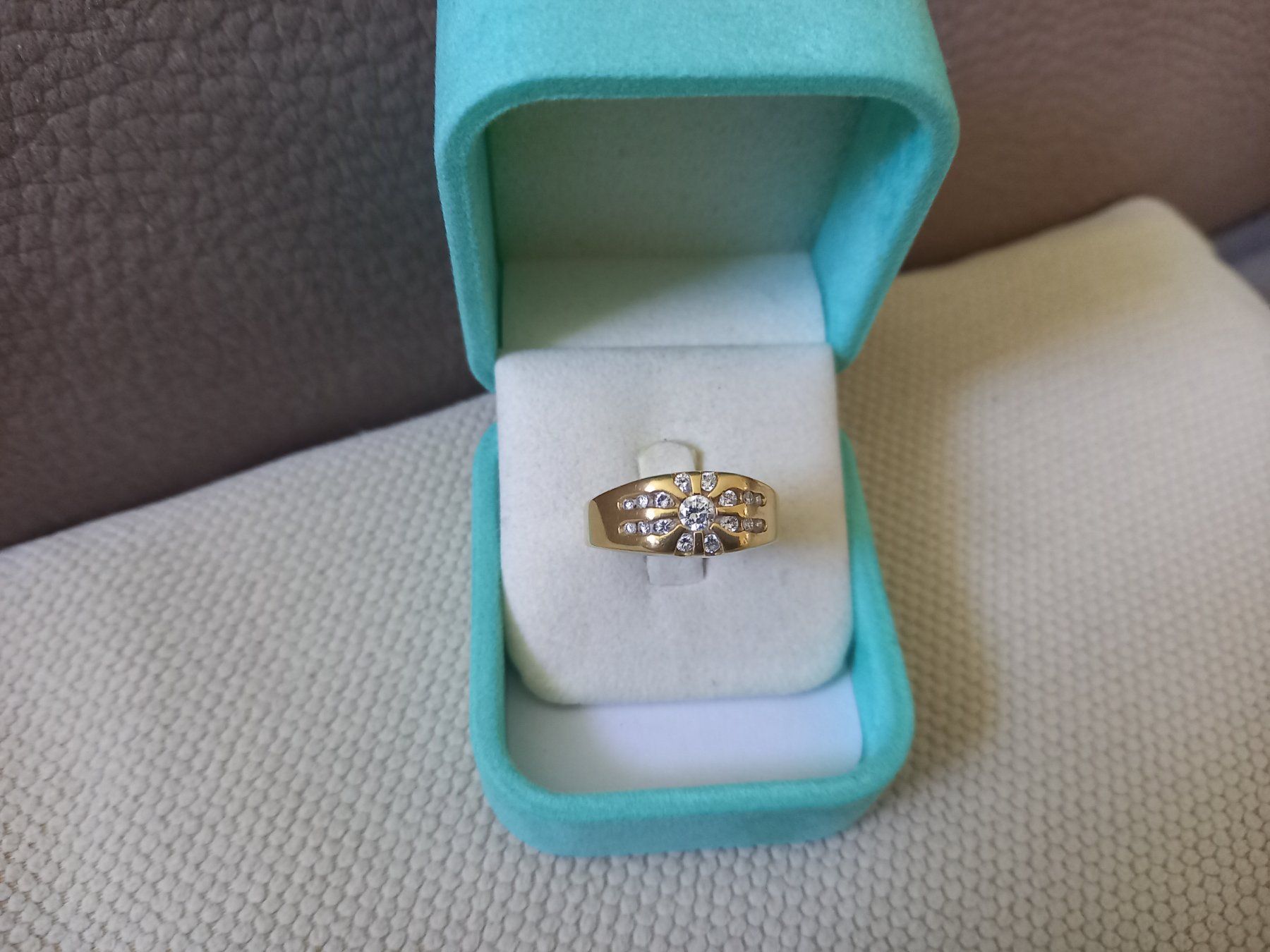 Anelli: Ein wunderschöner Glück Herren-Ring mit Brillanten – Usato da Rickenbach LU venduto da pepan44