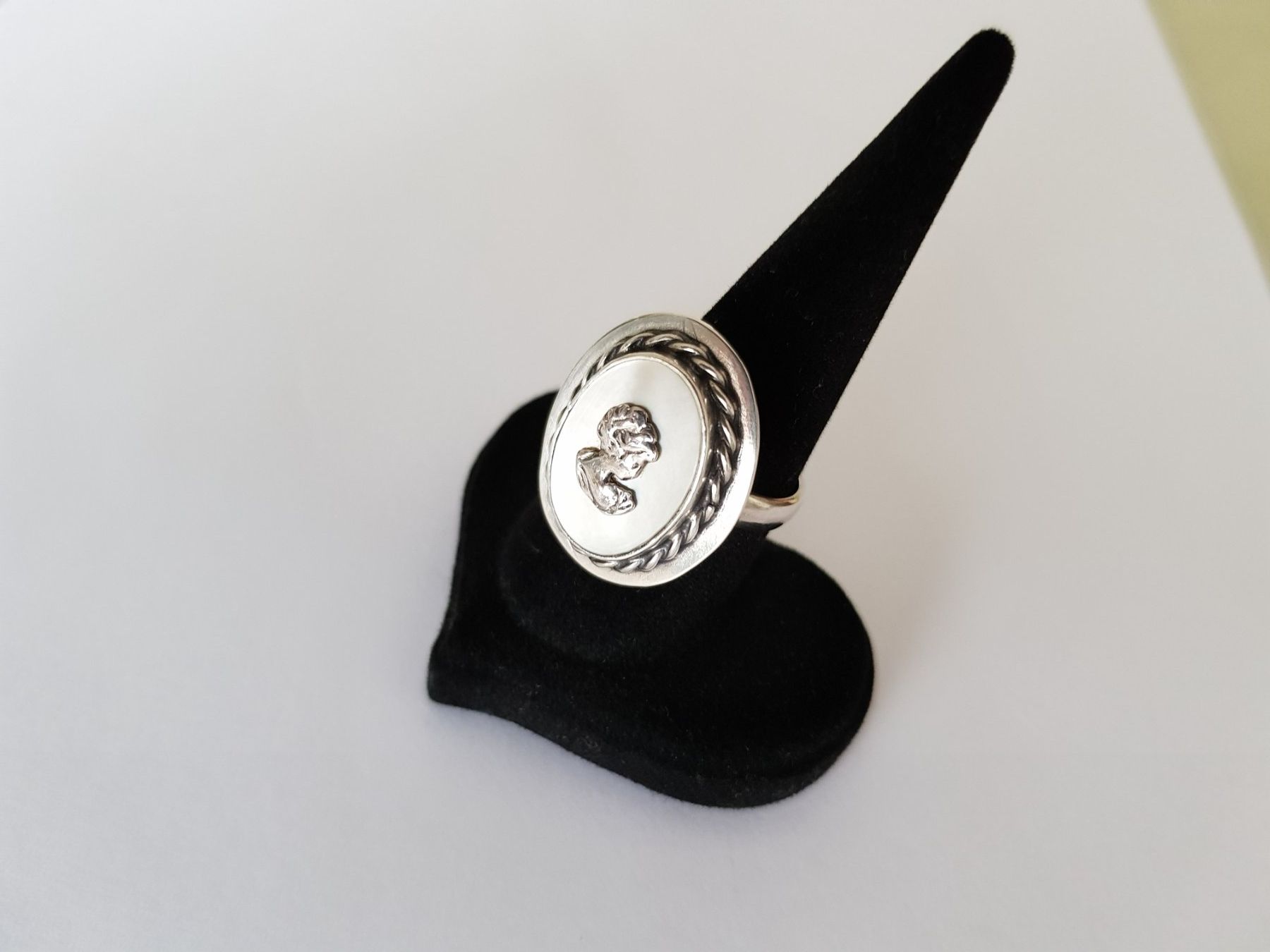Anelli: Ring Silber 925 mit Kamee, Gr.54, neuwertig – Nuovo (secondo la descrizione) da Berneck venduto da heikodzint 2