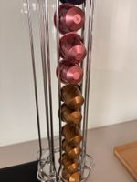 Nespresso Kapselhalter drehbar Chrom Metall guter Zustand