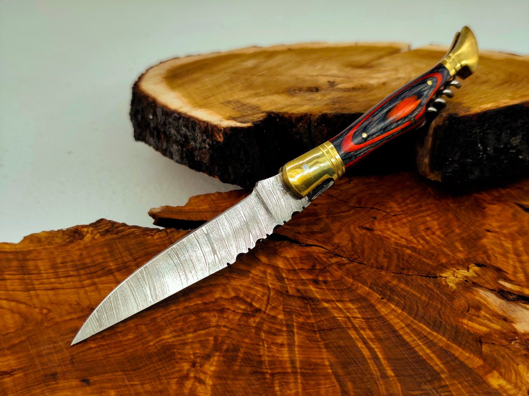 Accessori: Laguiole Damast Messer Klappmesser echtes Damastmesser – Nuovo e nell'imballaggio originale da Arlesheim venduto da Premius_1