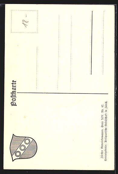 Cartoline postali: Künstler-AK Turbenthal, Wappen – Usato da Berlin venduto da bartko-reher 1