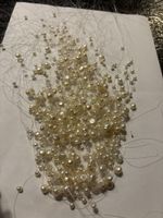 45 Stränge Süßwasserperlen weiss/ivory mit Kristallen – Schm