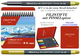 186.315 CDA Fibralo BRUSH Set 15 Filzstift mit Pinselspitze