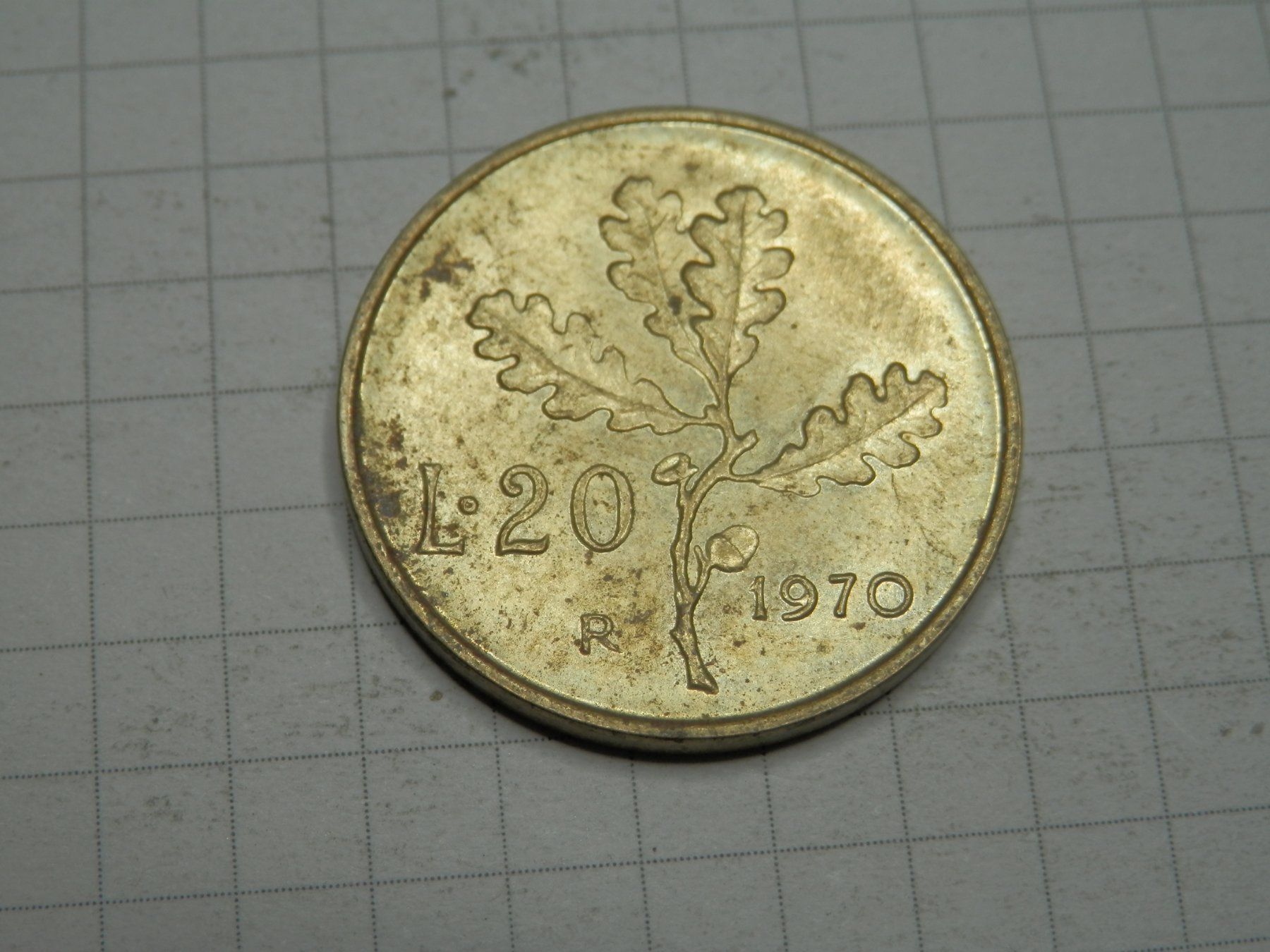 Alle Münzen: Italien 20 Lire, 1970 – Gebraucht aus Weiach von weiach81