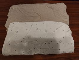 Nr. 3, Spannbettlaken Baby, braun/beige für ca. 40x90cm