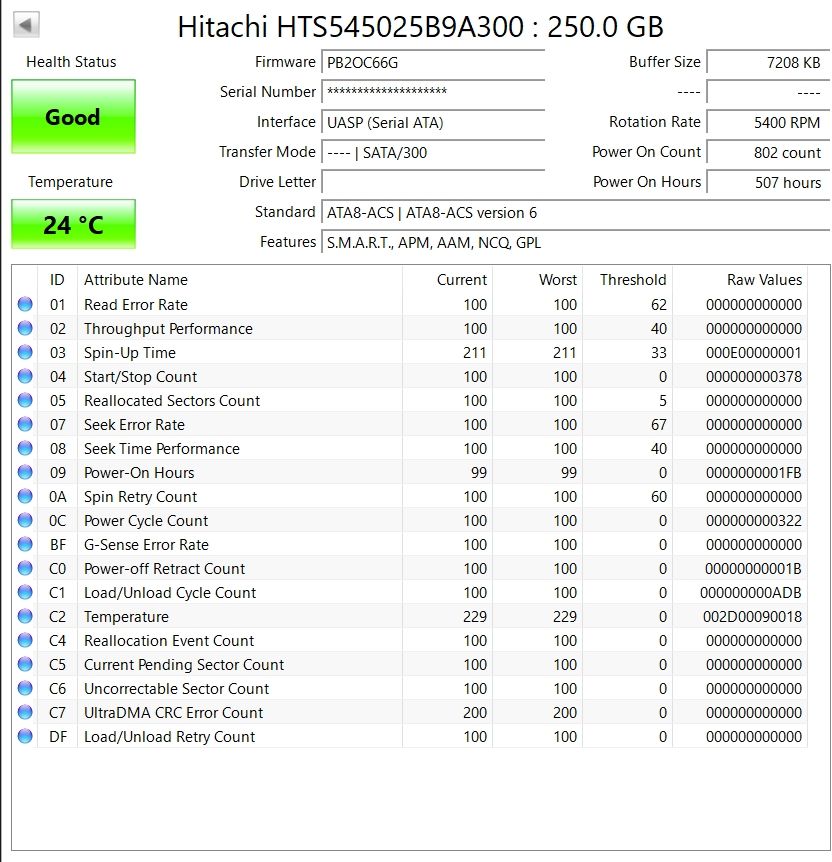Hitachi Dischi rigidi: HDD Festplatte Hitachi 2.5" 250Gb – Usato da Neunkirch venduto da MaElekt 2