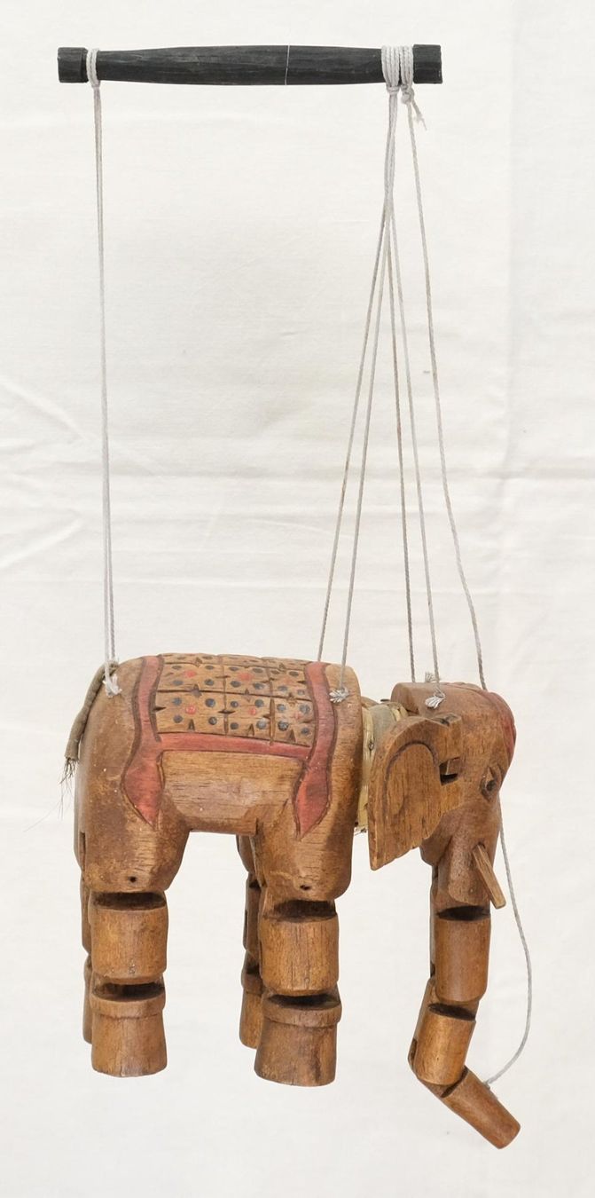 Statuette: Marionette Elefant aus Holz 18cm – Usato da Zürich venduto da Masala-Oase 2