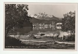 Postkarte 1937 St. Moritz-Bad mit Piz della Margna