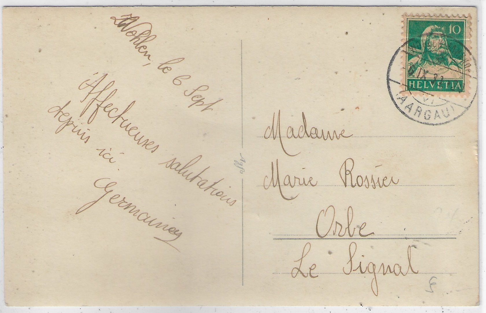 Cartoline postali: Wohlen AG - Generalansicht im Frühling – Usato da Ettingen venduto da Kartenplanet 1