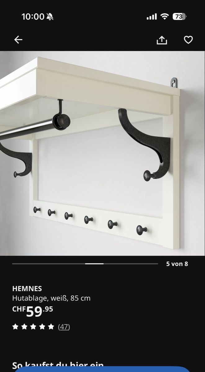 Ikea Guardaroba: HEMNES Garderobe weiss  – Usato da Rain venduto da sve_v9g8 2