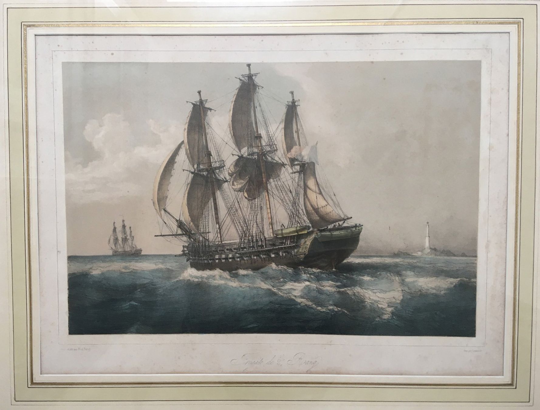 Grafica & Litografie: Fregate de 2e Rang, Lithographie – Usato da Füllinsdorf venduto da Bubnik 1