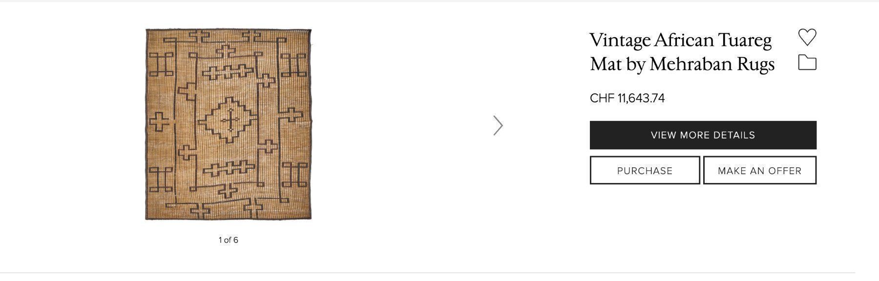 Tappeti: Vintage Tuareg Mat – Usato da Zürich venduto da Lillybelle15 5