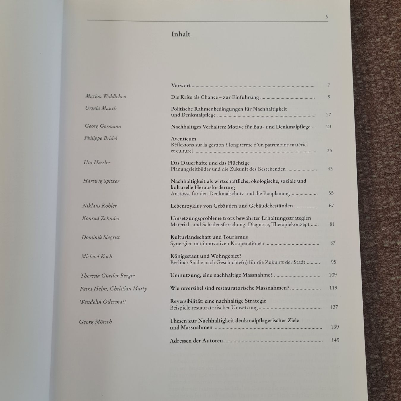 Libri: Nachhaltigkeit und Denkmalpflege – Usato da Basel venduto da Piscosour01 2