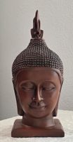 Buddha Kopf, Holz, braun, 37cm hoch, Top Zustand!