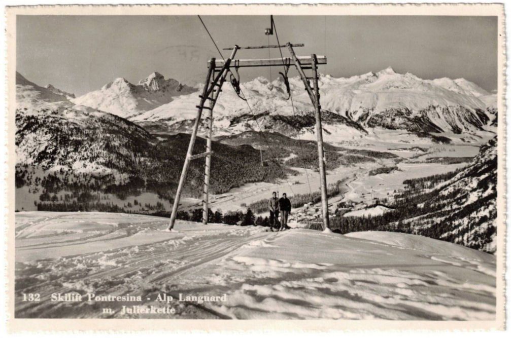 Cartoline postali: Pontresina - Skilift Alp Languard – Usato da Binningen venduto da Mountainrider