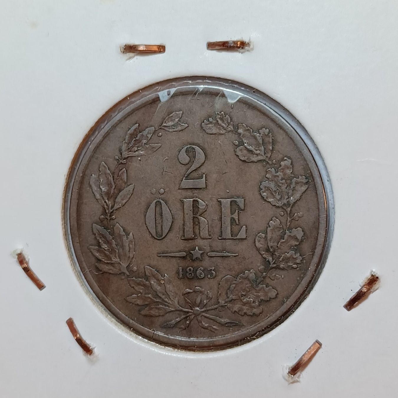 Tutti le monete: 2 Öre 1863 Schweden – Usato da Pfäffikon ZH venduto da Welt_Muenzen 1