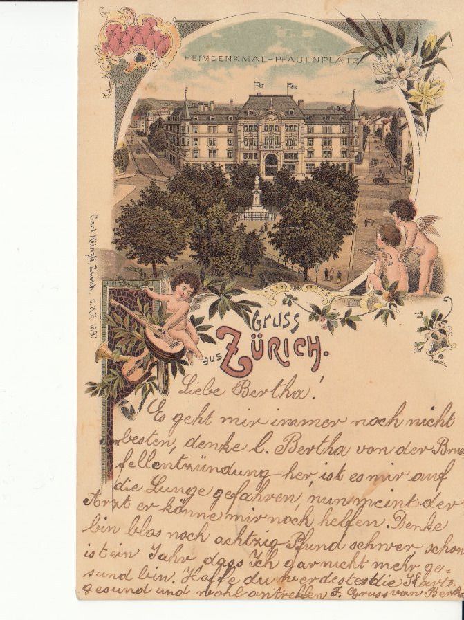 Cartoline postali: Zürich 1900 – Usato da Bürglen TG venduto da StampGraf