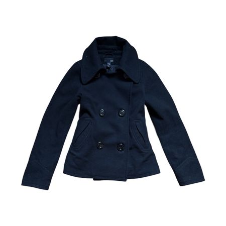 wool peacoat coat with collar cropped vintage jacket y2k