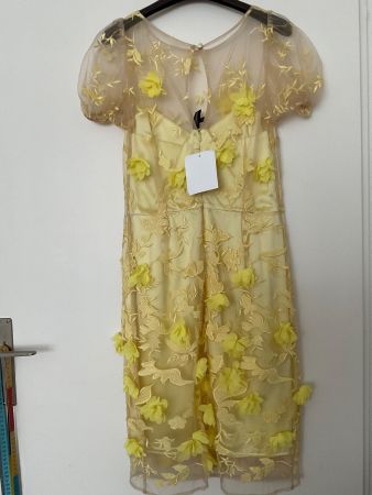 ANASTASIA KIEFER Kleid Gr 34/36 NEU NP 1‘599 gelb Seide