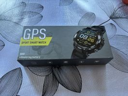 GPS Sport Smartwatch mit Ladekabel und Anleitung neu
