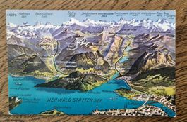 Vogelschaukarte Luzern, Vierwaldstättersee