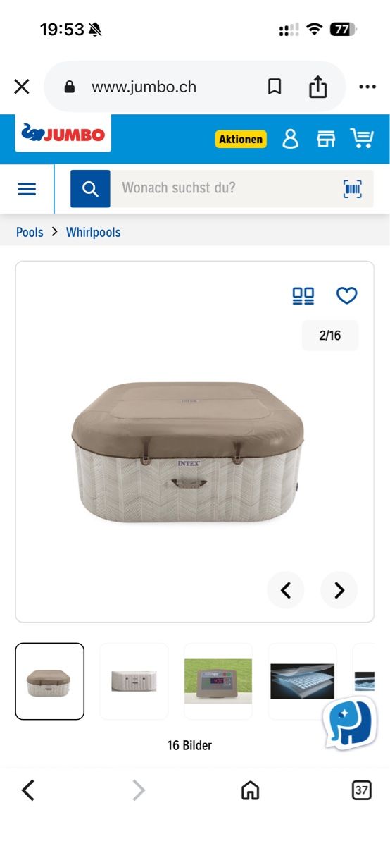Whirlpool: Wirhlpool Intex Chevron Deluxe Square Bubble Spa – Usato da Zürich venduto da man_h82n 1
