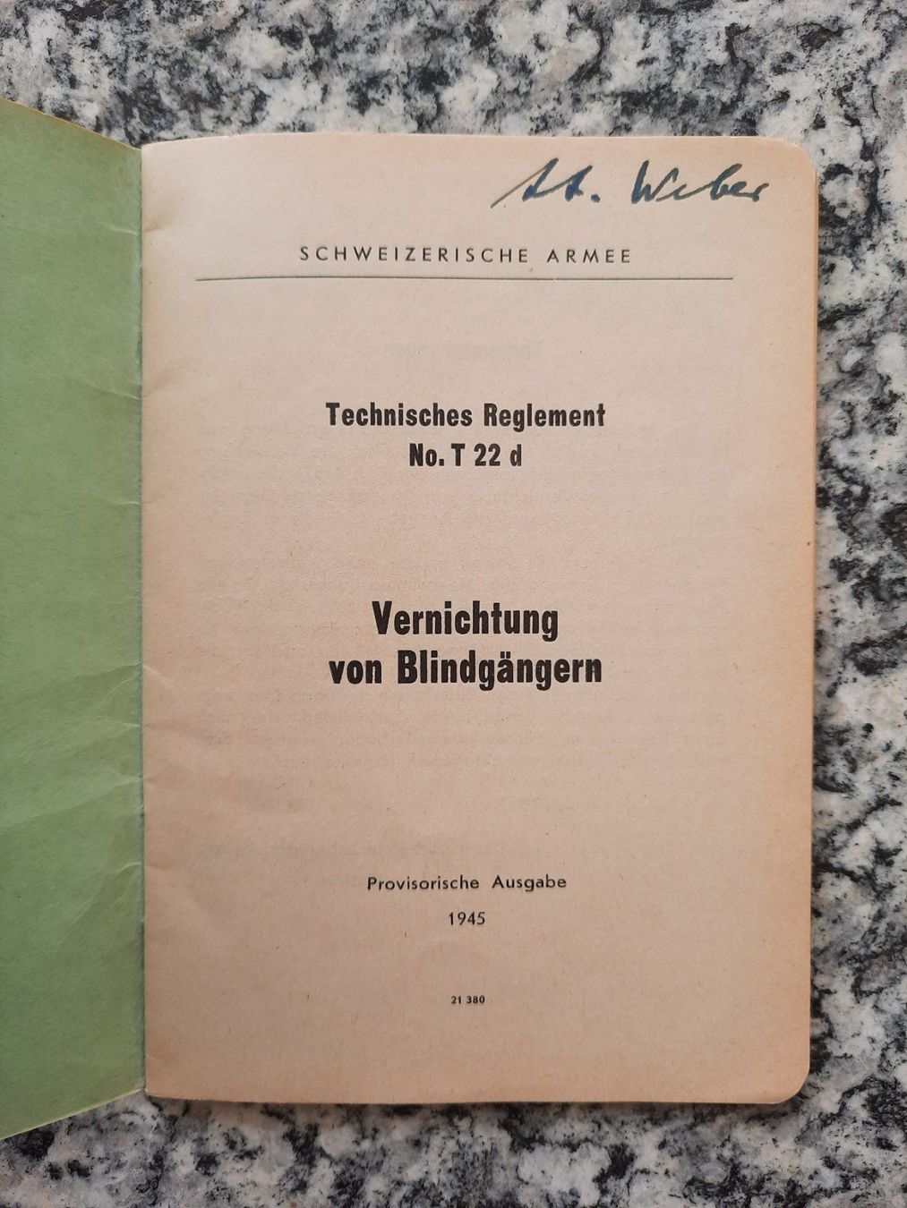 Libri: Vernichtung von Blindgängern – Usato da Ruswil venduto da Sammlergeist 1