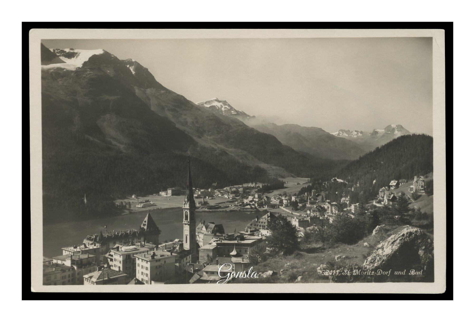 Cartes postales: ST-MORITZ - 1915 "Dorf und Bad" – D'occasion à Onex par gonsla01