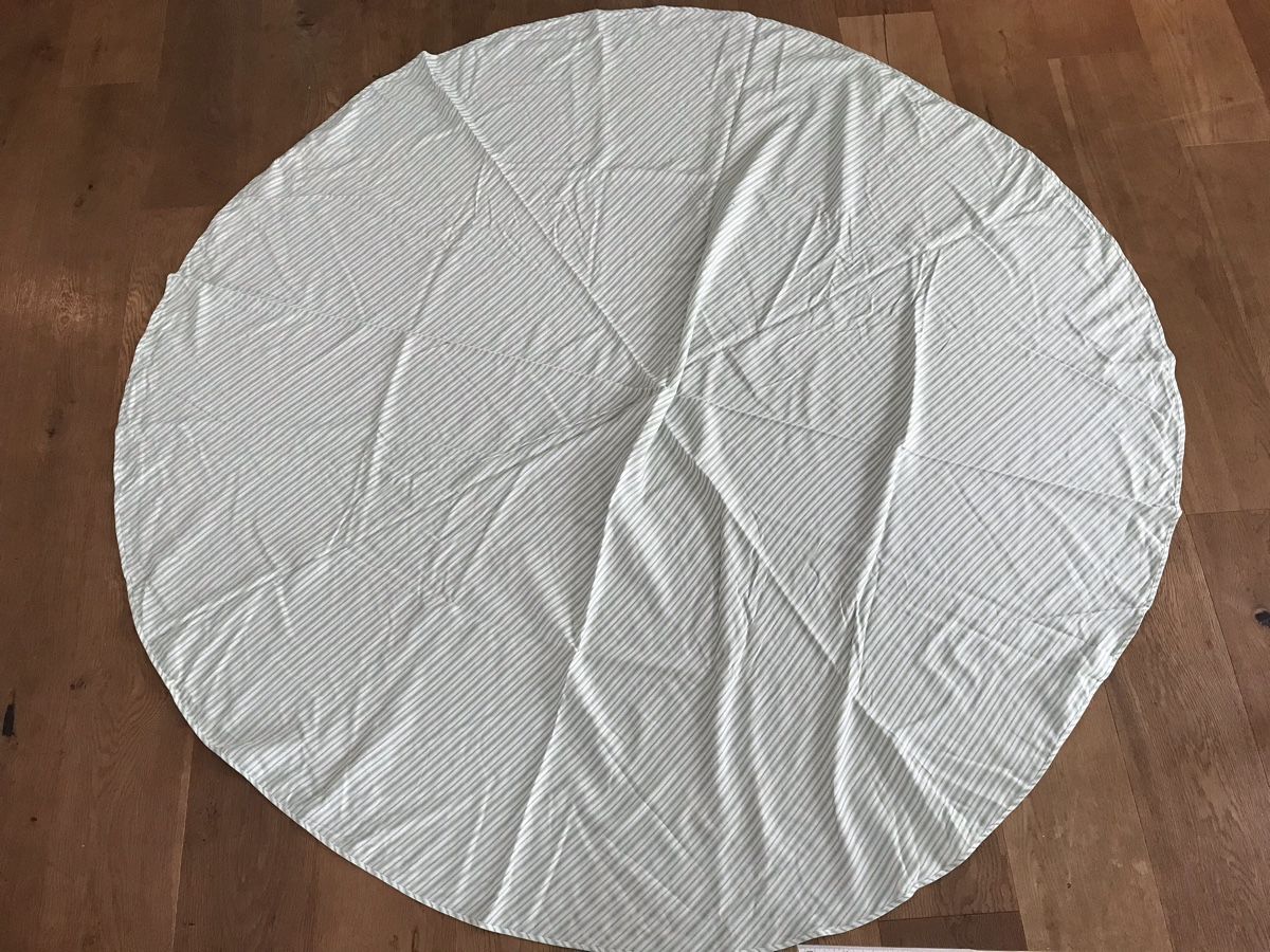 Altra biancheria da tavola: 6 Stoffservietten mint + 1 runde Tischdecke, gestreift, mint – Usato da Lostorf venduto da Gavia