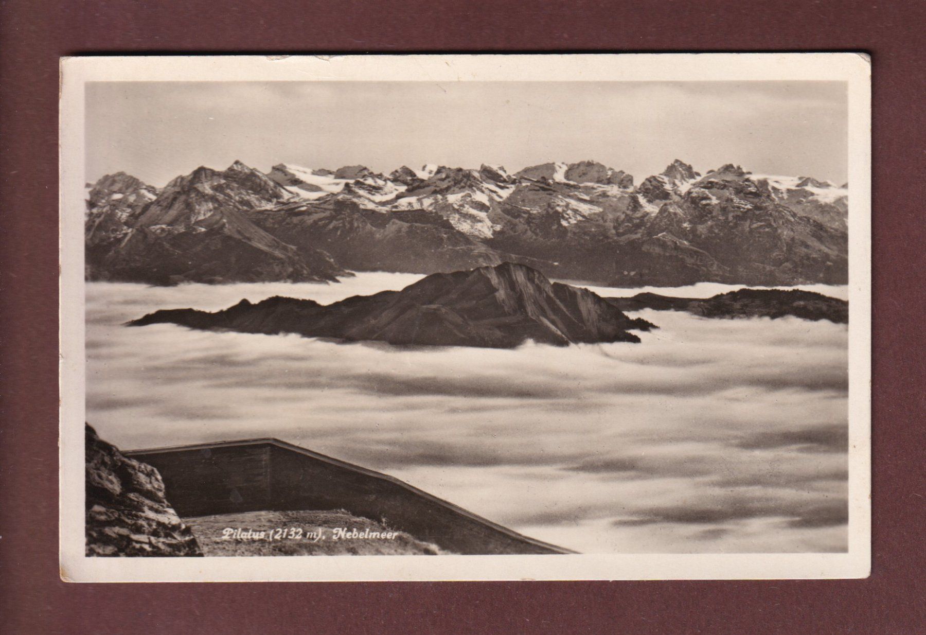 Cartoline postali: PILATUS - Nebelmeer - 1944 – Usato da Pully venduto da nicecards-shop
