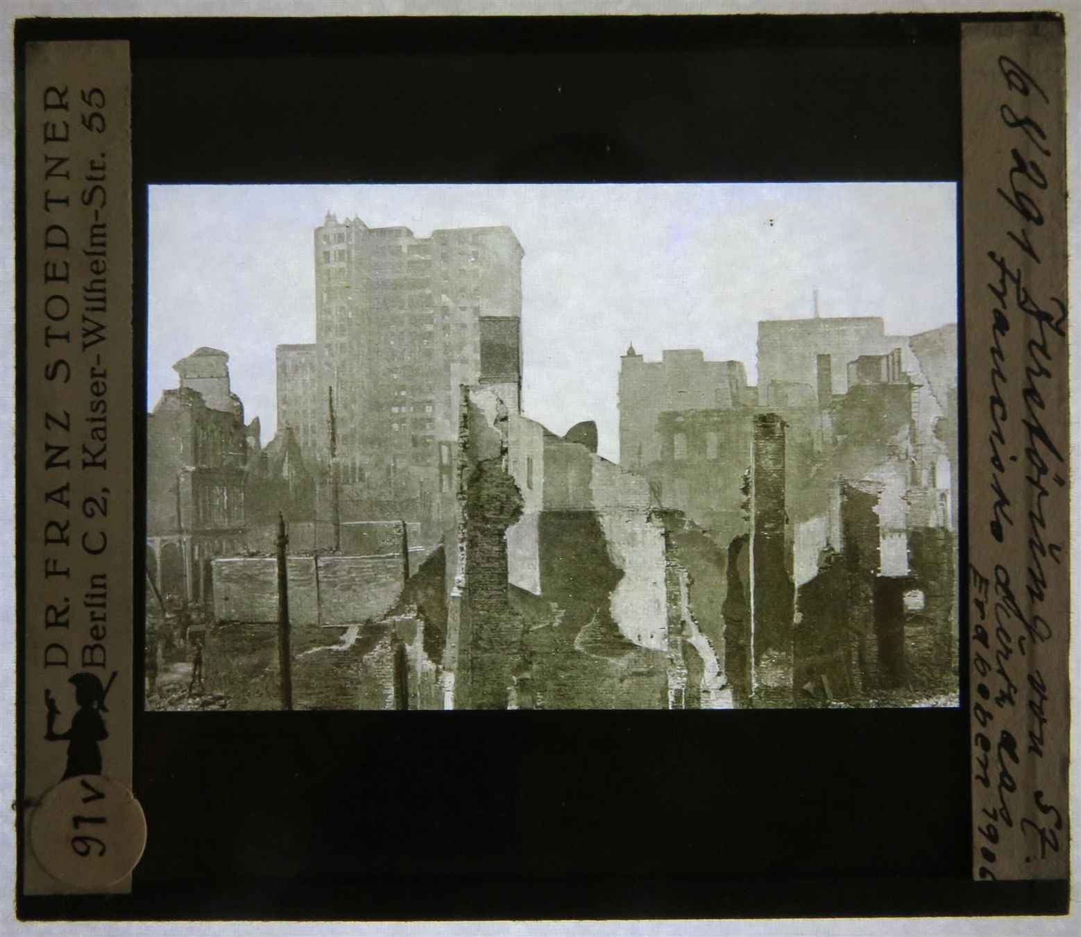 Poster & Bilder: Glasdia San Francisco, Erdbeben Schäden 1906 – Gebraucht aus Oberriet SG von ganesh435