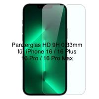 iPhone 16 Plus Panzerglas Displayschutz Glas 9H 0.3mm HD