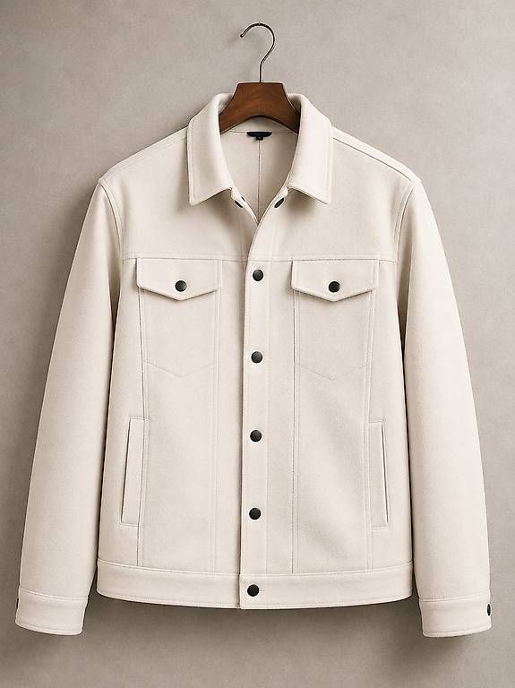 Vestes: Mens Cream Snap-Button Jacket - Brand New – D'occasion à Basel par zga_cll9 1
