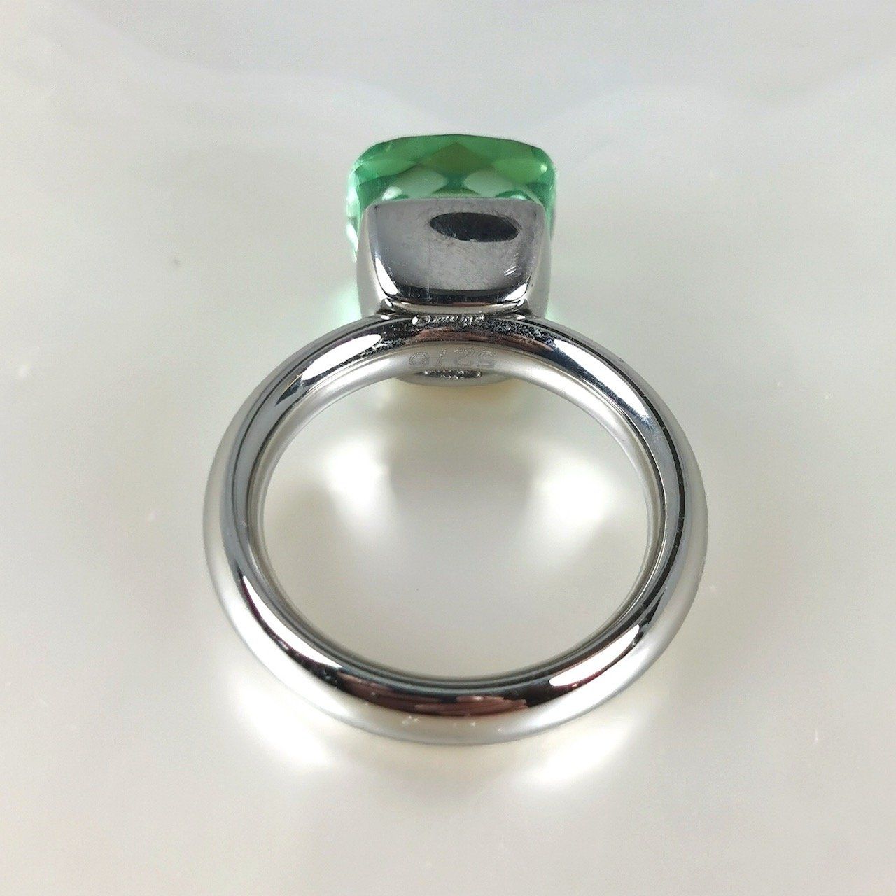Anelli: Bague acier "Qudo" pierre synth.- Vert - T.52 – Nuovo e nell'imballaggio originale da Préverenges venduto da Finepearlsgem 4