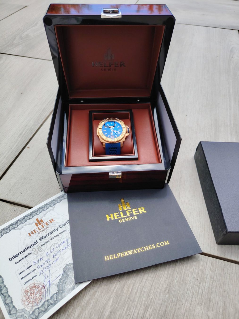Helfer Orologi: Montre Helfer - Royal Blue Legacy – Nuovo e nell'imballaggio originale da Penthalaz venduto da Fever1 3