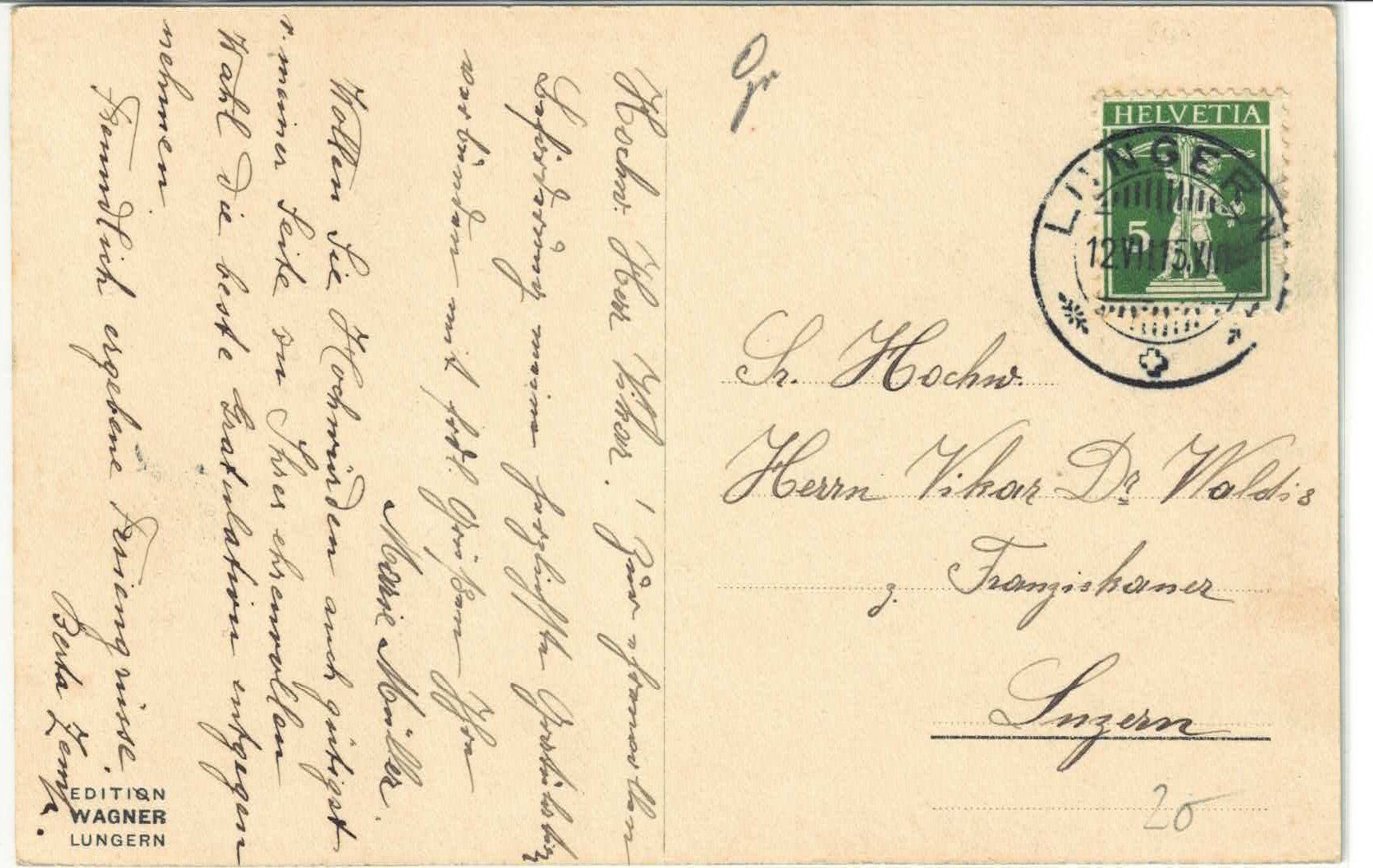 Cartoline postali: Lungern mit Wylerhorn – Usato da Ettingen venduto da Kartenplanet 1