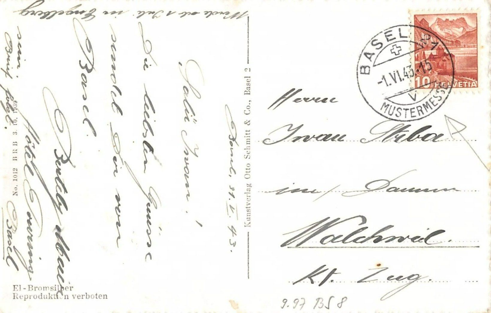 Cartoline postali: Gruss aus BASEL - Mustermesse Gebäude – Usato da Winterthur venduto da SchatzchischtliWinti 1