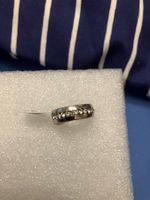 Bandring mit kleinen Zirkonia-Steinchen, Edelstahl, NEU