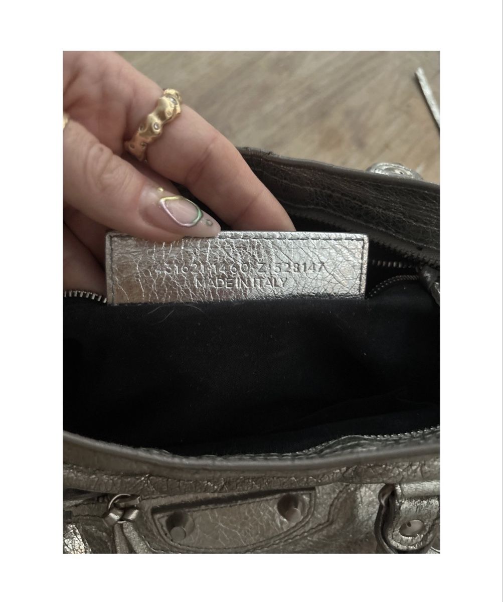 Balenciaga Borse: Balenciaga City Mini Regular Hardware Silver – Usato da Zürich venduto da kleinervogel 7