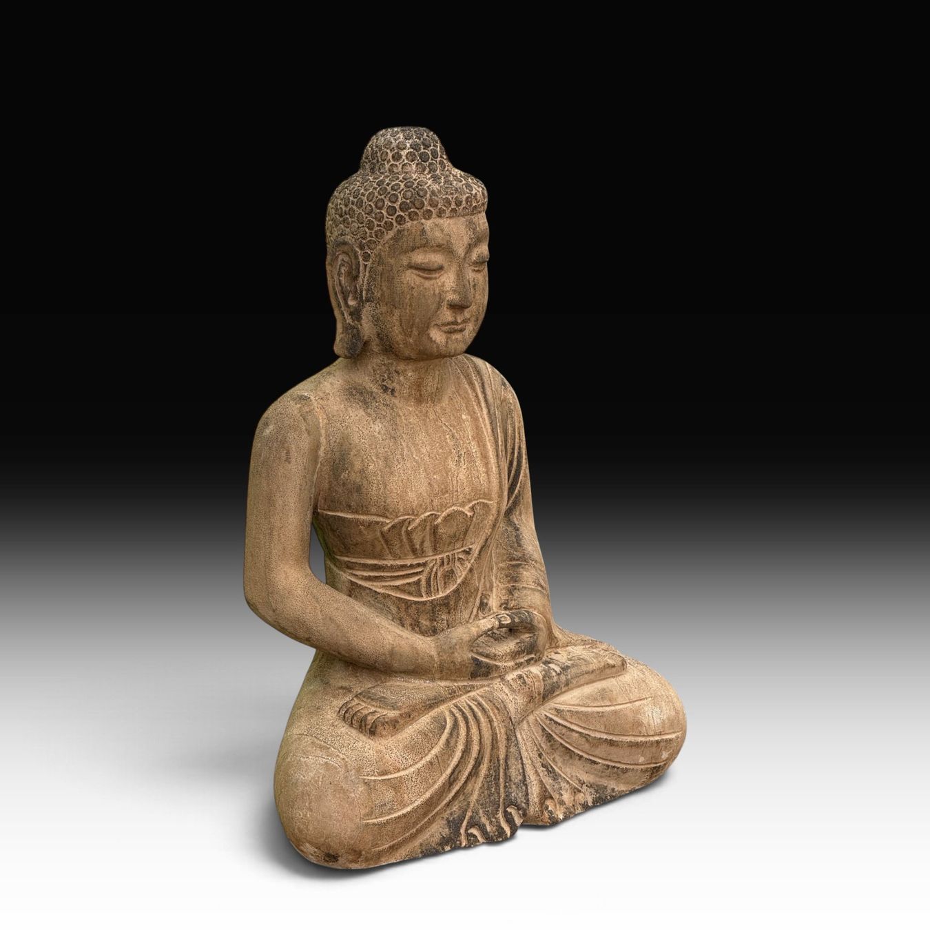 Garten Buddha Skulptur 61cm Naturstein Buddha Bluestone (D'occasion) à ...