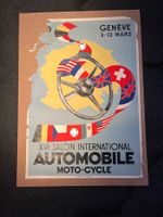 Altes Werbeplakat Automobilsalon 1933 / Antik Werbung KFZ