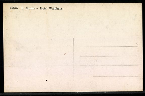 Cartoline postali: AK St. Moritz, Hotel Waldhaus im Winter – Usato da Berlin venduto da bartko-reher 1