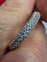 Bague argent avec diamants de moissanite certifiés GRA