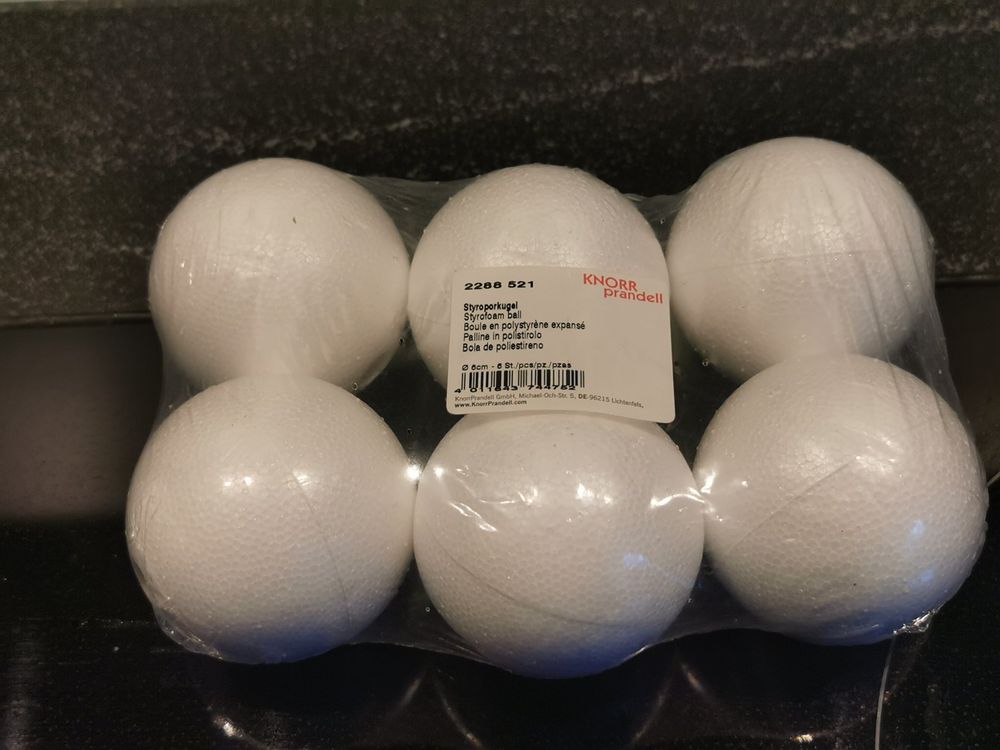 10 Styroporkugeln 8 Cm - Zum Basteln, Bemalen Und Dekorieren